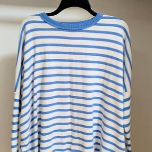 Mersea Catalina Sweater Blue and white striped size OS